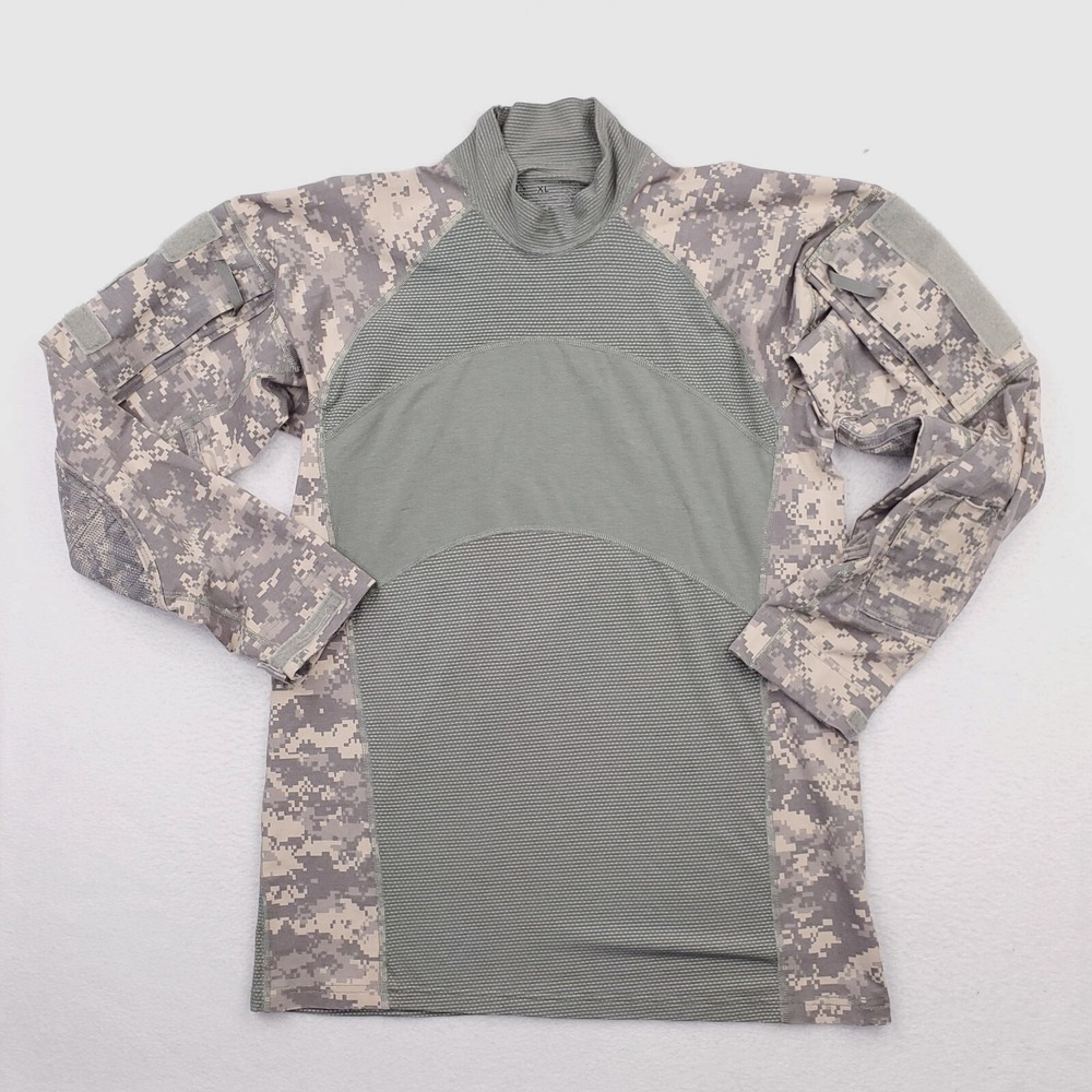 US Army Shirt Mens Extra Large Green ACT Digital Camo Combat Utility Tactical FR